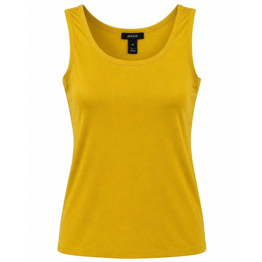 Alfani Women M Sleeveless Scoop Neck Stretch Layering Tank Top Minimalist